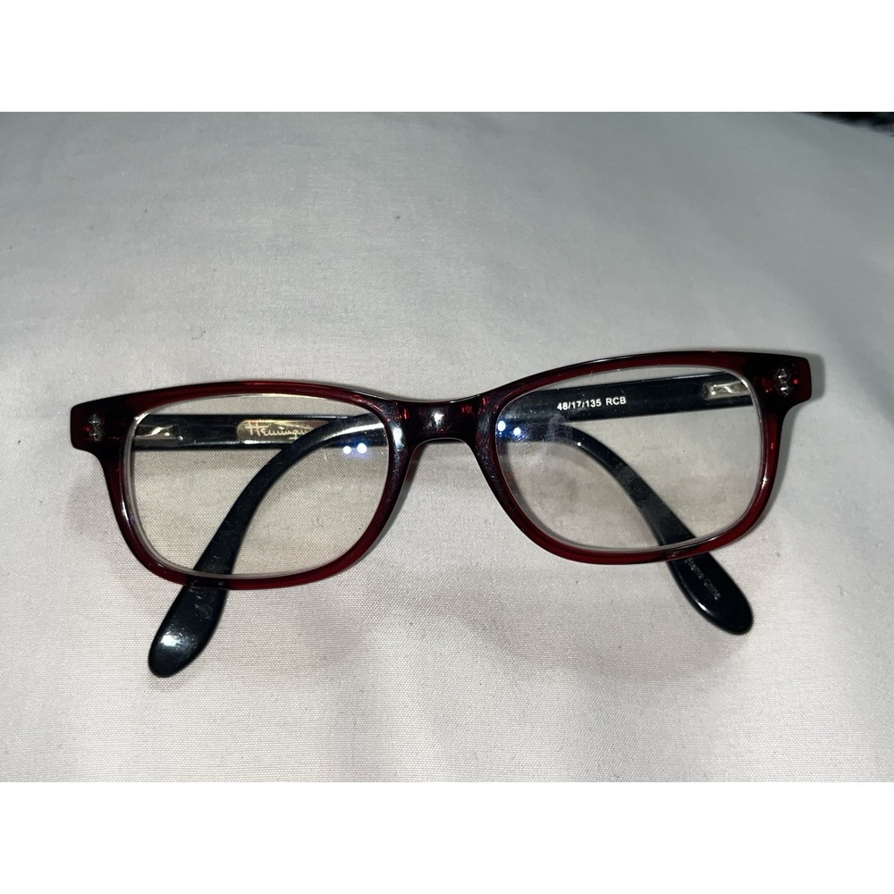Ernest Hemingway 4617 MBP 48-17-135 Black/Red Full Rim Eyeglasses Frame